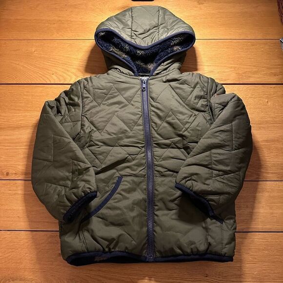 NWT Gymboree green puffer fleece lined jacket 5t - Picture 1 of 7